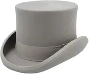 [AOBRICON] Wool Felt Top Hat Men Hat Theater Cylinder Hat Fedoras Cap for Women Wide Brim Fedora Hats for Men