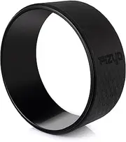 Fizyo Yoga Wheel Diameter 33 cm - Back Stretcher Roller, Slip Roller for Yoga, Pilates, Asan and Balance, Support for Bending Positions Back, Stretching, Increases Flexibility (Black)