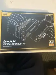 EZDIY-FAB Vertical GPU Mount PCIE 4.0 Riser Cable, ARGB Module, WHITE YIHPI344-3