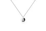 Solid 925 Sterling Silver Initial Alphabet Personalised Disc Necklace