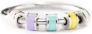 STORYJEWELLERY Fidget Rings for Women, Anxiety Ring for Girls, Spinner Ring for Women, Silver Enamel Fidget Rings, Fidget Rings for Anxiety for Women, Gifts for Women