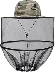 Mosquito Head Net Hat Mesh Sun Protection Hat Anti-Insects Hat with Mesh for Beekeeper Hiking Fishing Camping Outdoor Activities