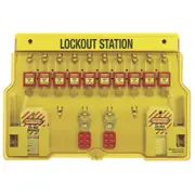Master Lock 10 x Padlock And Accessory Lockout Station