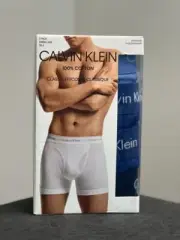 CALVIN KLEIN 100% Cotton CLASSIC FIT 5-pack Boxer Brief SIZE S MULTI BLUE
