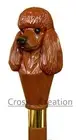 Wooden Walking Stick Cane Poodle Dog Head Carved Handle Unique Gift