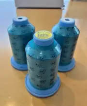 3 Lot of Robison-Anton Polyester Embroidery Thread, 5500 yd, - Teal #5609