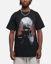 [GOAT CREW] Goat Crew X Tokyo Ghoul Kaneki T-shirt Black - Size 2XL 2XL Black