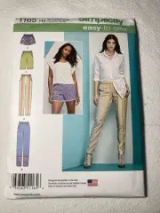 QuickStitch SlimFit Pants & Shorts Pattern - Sizes 6-14 New Uncut