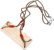 Gogogmee Hanging Wooden Swing Seat Replacement Swing for Boys and Girls for Backyard for Children