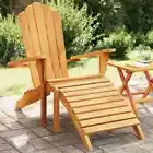 vidaXL Garden Adirondack Chair with Footrest Solid Wood Teak BBT