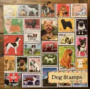 Re-Marks Puzzle DOG Stamps 500 Piece Puzzle 18" X 24" NEW SEALED With Poster