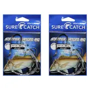 2x Surecatch Pre-Tied Snapper Rig Ganged Hook Rig Sharpened Hook