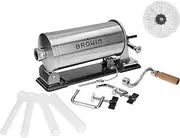 Browin 311003 Horizontal Stuffer Machine 3 kg Stell Manual Sausage Filler, Stainless Steel