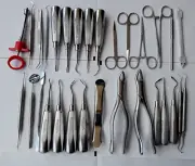 GERMAN 30 PC ORAL DENTAL SURGERY EXTRACTING ELEVATORS FORCEPS INSTRUMENT KIT SET