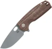 Fox Core Folding Linerlock Pocket Knife Brown Micarta Handle Bohler N690 Italy