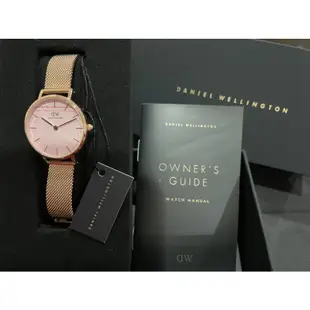 【Daniel Wellington】Petite Melrose 28mm柔光粉玫瑰金米蘭金屬錶 DW手錶
