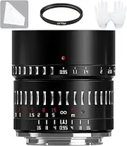 TTartisan 50mm F0.95 Portrait-Length Manual Lens, Compatible with Fuji X-Mount Cameras X-PRO1 X-PRO2 X-E1 X-E2 X-E3 X-H1 X-T1 X-T10 X-T2 X-T3 X-T20 X-T30 X-T100 X-A1 X-A10 X-A2 X-A3 X-A5