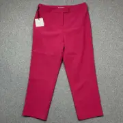 Cooper St Naomi Pant AU 14 Hot Pink Women's Tailored Cropped Pants BNWT