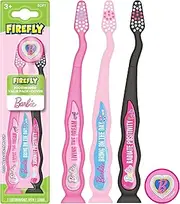 Firefly Barbie Toothbrush Value Pack, Soft Bristle Toothbrush for Kids 3+, 3 Ct