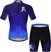 [PSPORT] Men's Cycling Jersey Set, Breathable Cycling Suit, Mountain Bike Clothing, MTB Jersey, Quick-Drying