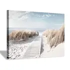 Beach Canvas Wall Art Prints: Coastal Seascape Picture Road to Beach Artwork ...