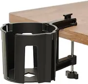 Original Large Desk Cup Holder Clamp – Cup-Holster, The Anti-Spill Cup Holder Mount for Your Table, Office & Gaming Setup – Multi-Directional Drink Holder & Headphone Hanger