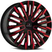 20x8.5 Cavallo CLV-28 Gloss Black & Red Machined Wheel 6x135/6x5.5 (15mm)