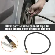 60cm 23.62" Tire Inflator Pump Hose with Locking Air Chuck for Car Motorcycle