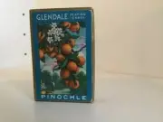 Vintage Glendale Pinochle Playing Cards with Orange Grove Design in original box