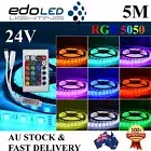 24v 5050 RGB 5M 300 LED SMD LEDS Strip Light 24V + 24 key IR Controller Truck