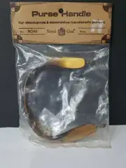 Vintage ROYAL COAT Amber Lucite Round Purse Handle Replacement 8041