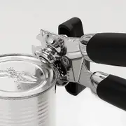 Can Opener, Kitchen Stainless Steel Heavy Duty Manual Smooth Edge Cut 3-in-1 Bottle for Seniors with Arthritis Hands Friendly