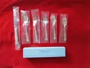 (1952) Rogers & Bro. 6 Pc Daybreak Elegant Lady Silverplate Settings Boxed NOS
