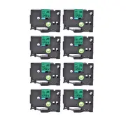 8 PK TZ731 TZ-731 Tze-731 Black on Green Label Tape for Brother P-touch Printer