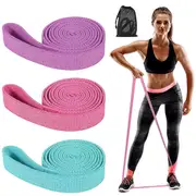 Set of 3 Long Resistance Bands Set Yoga Pull Up Assistance Bands Fitness Exercise Bands