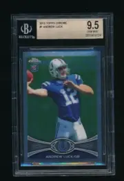 BGS 9.5 ANDREW LUCK 2012 TOPPS CHROME #1 RC ROOKIE CARD *GEM MINT CONDITION*