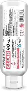 CLEAR 40 +SA, 40% Urea Gel + 2% Salicylic Acid, 8 oz w/Tea Tree & Coconut Oil, Aloe Vera, Callus & Corn Remover Softens Cracked Heels, Feet, Elbows, Hands, Nails, Superior hydration to Urea Creams