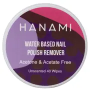 Hanami Vegan Nail Polish Remover Wipes Unscented