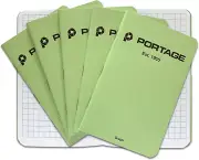 Small Graph Notebook- Notepad for Field Notes, Green Graph Small Sketch Book,