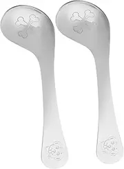 CIYODO Feeding Training Cutlery Left-Handed Led Weaning Spoon Stainless Steel Self Feeding Utensil Set