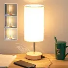 3-Way Bedside Lamp Touch Control Table Lamp with USB Charging Ports Dimmable