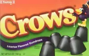 Crows Licorice Flavored Gumdrops 6.5 Ounce Box - 24 / 2Cases total