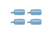 4x Celco Functional and Stylish Sturdy Zip Pencil Case in Fresh Pastel Blue