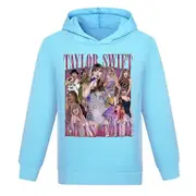 Taylor Swift The Eras Tour Printed Hoodies Kids Teens Boys Girls Hooded Sweatshirt Jumper Pullover Tops Taylor Fans Swiftie Gifts -NMAOV Light Blue...
