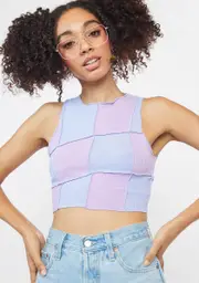 Lavender How To Succeed Crop Top