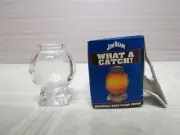 JIM BEAM "What A Catch" Baseball Shot Glass Whiskey Barware Advertising 1996 NEW
