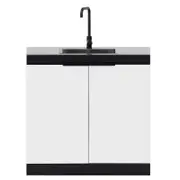 AlfrescoPlus Arctic White Double Sink Module