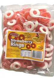 Lolliland Strawberry Rings 1kg - Gluten Free