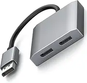 Tunghey DisplayPort to Dual 4K@60Hz DisplayPort Splitter, DP to 2-Port Hub, Multi-Stream Transport for Windows and Mac Systems