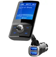 Dual Usb Bluetooth Multifunction Car Charger With Eight Button Lcd Display